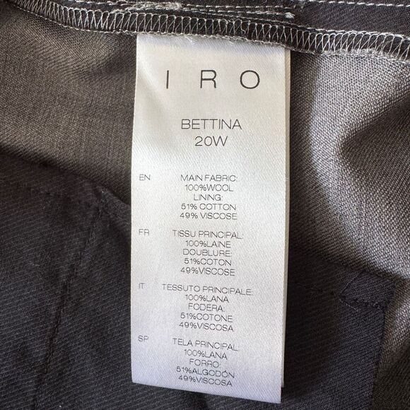 IRO Bettina Belted Wool Tapered Pants FR38 Gray - Picture 11 of 13